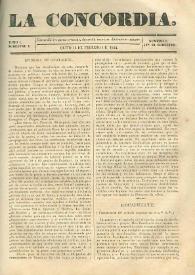 La Concordia. Tomo I, semestre I, núm. 7, 12 de febrero de 1844