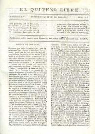 El quiteño libre. Año I, trimestre I, núm. 5, domingo 9 de junio de 1833