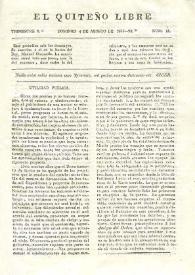 El quiteño libre. Año I, trimestre 2, núm. 13, domingo 4 de agosto de 1833