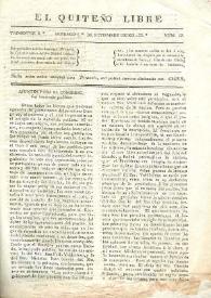 El quiteño libre. Año I, trimestre 2, núm. 17, domingo 1 de septiembre de 1833