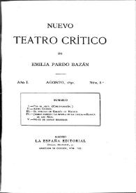Nuevo Teatro Crítico. Año I, núm. 8, agosto de 1891
