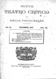 Nuevo Teatro Crítico. Año III, núm. 30, diciembre de 1893