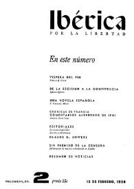 Ibérica por la libertad. Volumen 6, Nº 2, 15 de febrero de 1958