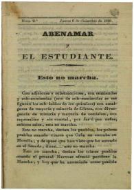 Abenamar y el estudiante. Núm. 2.º, jueves 6 de diciembre de 1838