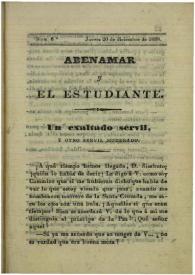 Abenamar y el estudiante. Núm. 6.º, jueves 20 de diciembre de 1838