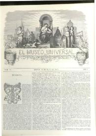 El museo universal. Núm. 10, Madrid 30 de mayo de 1857, Año I