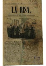 La risa : enciclopedia de extravagancias. Tom. I, Núm. 1º, 2 de abril de 1843