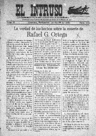 El intruso. Tri-Semanario Joco-serio netamente independiente. Tomo II, núm. 105, martes 29 de noviembre de 1921