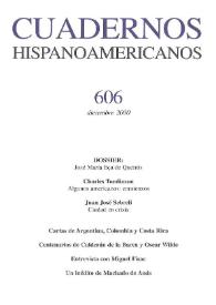Cuadernos Hispanoamericanos. Núm. 606, diciembre 2000