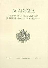 Academia : Anales y Boletín de la Real Academia de Bellas Artes de San Fernando. Núm. 45, segundo semestre de 1977