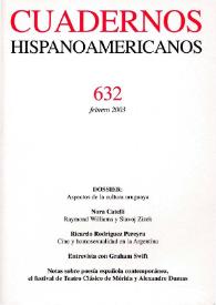 Cuadernos Hispanoamericanos. Núm. 632, febrero 2003
