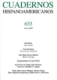 Cuadernos Hispanoamericanos. Núm. 633, marzo 2003