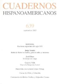 Cuadernos Hispanoamericanos. Núm. 639, septiembre 2003