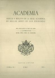 Academia : Anales y Boletín de la Real Academia de Bellas Artes de San Fernando. Núm. 4, segundo semestre de 1952
