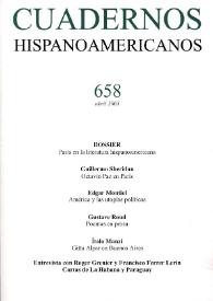 Cuadernos Hispanoamericanos. Núm. 658, abril 2005