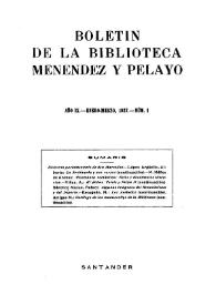 Boletín de la Biblioteca de Menéndez Pelayo. 1927