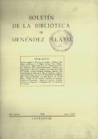 Boletín de la Biblioteca de Menéndez Pelayo. 1961
