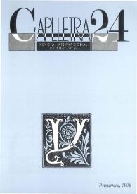 Caplletra: Revista Internacional de Filologia. Núm. 24, primavera de 1998