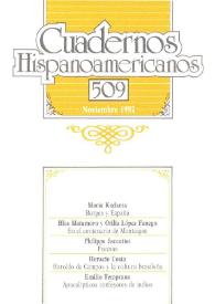 Cuadernos Hispanoamericanos. Núm. 509, noviembre 1992