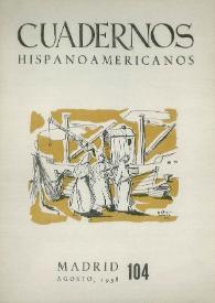 Cuadernos Hispanoamericanos. Núm. 104, agosto 1958