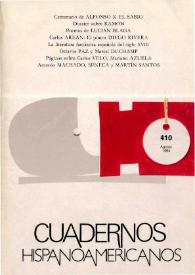 Cuadernos Hispanoamericanos. Núm. 410, agosto 1984