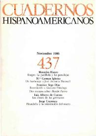 Cuadernos Hispanoamericanos. Núm. 437, noviembre 1986