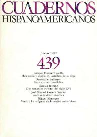 Cuadernos Hispanoamericanos. Núm. 439, enero 1987
