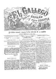 El Gallego. Periódico semanal órgano de los intereses de su nombre. Núm. 3, 11 de mayo de 1879