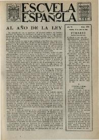 Escuela española. Año VI, núm. 270, 19 de julio de 1946