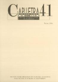 Caplletra: Revista Internacional de Filologia. Núm. 41, tardor de 2006
