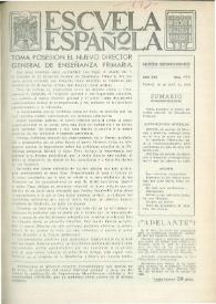 Escuela española. Año XVI, núm. 793, 10 de abril de 1956, número extraordinario