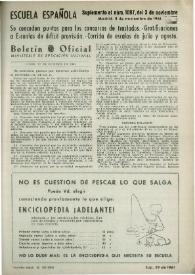 Escuela española. Año XXI, Suplemento al núm. 1097 de noviembre de 1961