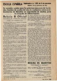 Escuela española. Año XXIII, Suplemento al núm. 1205 de noviembre de 1963