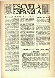 Escuela española. Año XXV, núm. 1311, 5 de febrero de 1965