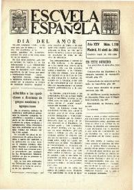 Escuela española. Año XXV, núm. 1330, 14 de abril de 1965