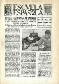Escuela española. Año XXV, núm. 1369, 1 de septiembre de 1965