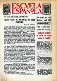 Escuela española. Año XXVIII, núm. 1628, 3 de abril de 1968