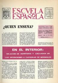 Escuela española. Año XXIX, núm. 1708, 26 de febrero de 1969