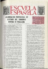 Escuela española. Año XXXII, núm. 2016-2017, 12 de mayo de 1972