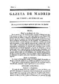 Gazeta de Madrid. 1808. Núm. 7, 22 de enero de 1808