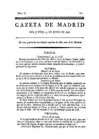 Gazeta de Madrid. 1808. Núm. 65, 23 de junio de 1808