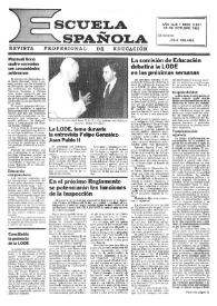 Escuela española. Año XLIII, núm. 2691, 20 de octubre de 1983