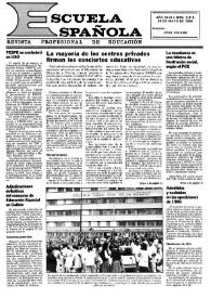 Escuela española. Año XLVI, núm. 2818, 29 de mayo de 1986