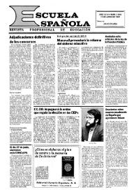 Escuela española. Año XLVII, núm. 2868, 15 de junio de 1987