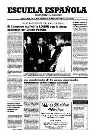 Escuela española. Año L, núm. 3017, 20 de septiembre de 1990