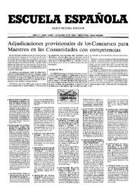 Escuela española. Año LII, núm. 3099, 29 de mayo de 1992