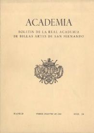 Academia : Anales y Boletín de la Real Academia de Bellas Artes de San Fernando. Núm. 20, primer semestre de 1965
