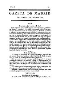 Gazeta de Madrid. 1809. Núm. 6, 6 de enero de 1809