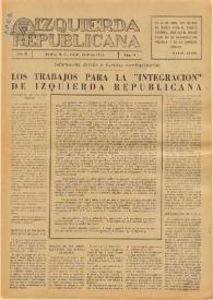 Izquierda Republicana : Publicación Mensual. Órgano De Izquierda Republicana En El Exilio.. Núm. 9, 15 de abril de 1945