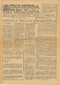 Izquierda Republicana : Publicación Mensual. Órgano De Izquierda Republicana En El Exilio. Núm. 21-22, 15 de mayo de 1946